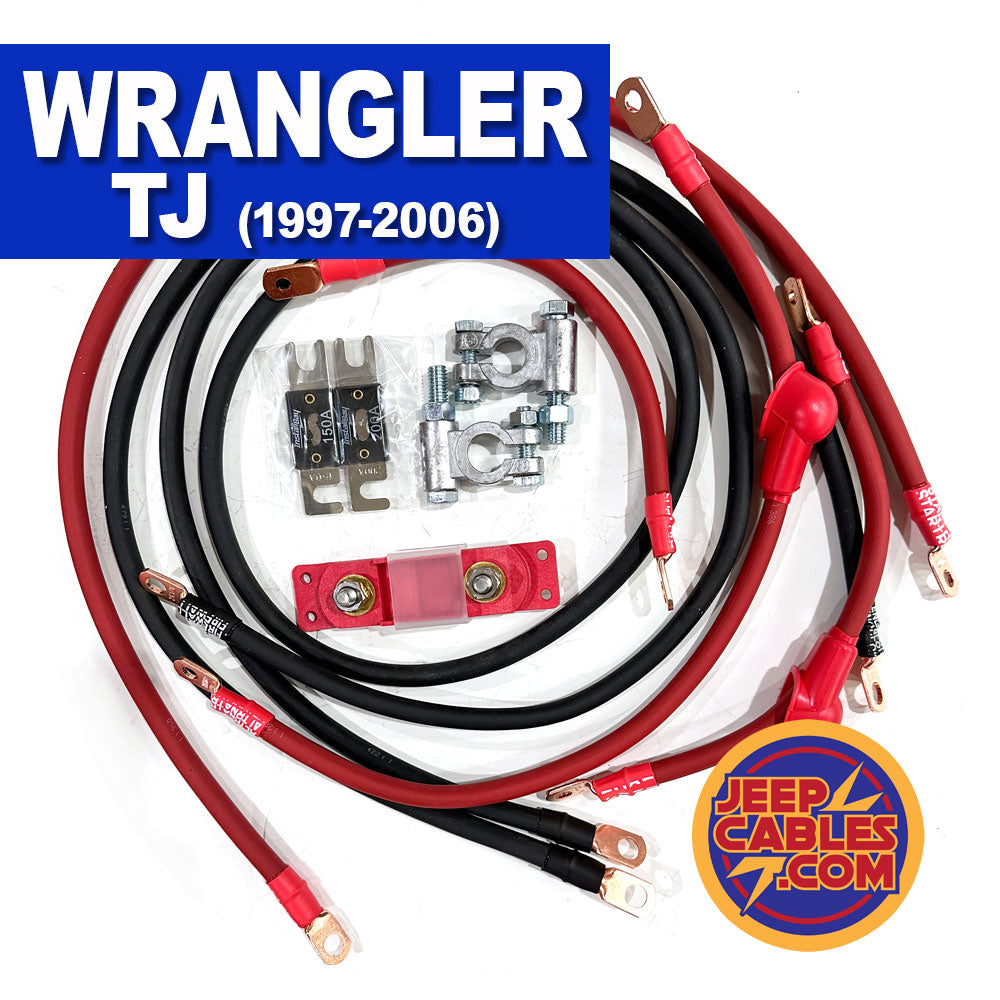Upgrade your Jeep Wrangler TJ / LJ (1997-2006) with the Big 7 battery cable kit for enhanced electrical performance.