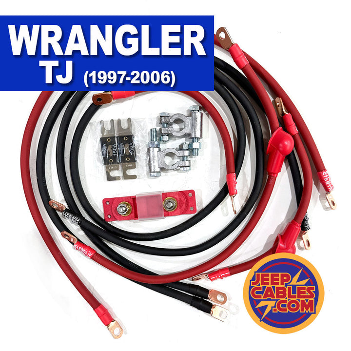 Upgrade your Jeep Wrangler TJ / LJ (1997-2006) with the Big 7 battery cable kit for enhanced electrical performance.