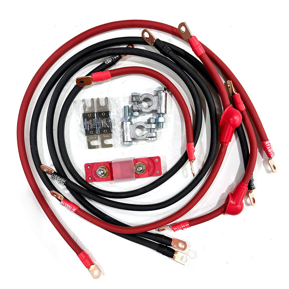 Jeep Wrangler TJ / LJ Big 7 battery cable kit (1997-2006) for superior power transfer and off-road durability.