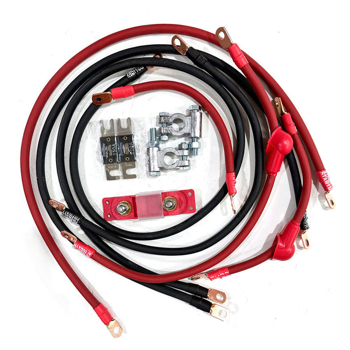 Jeep Wrangler TJ / LJ Big 7 battery cable kit (1997-2006) for superior power transfer and off-road durability.
