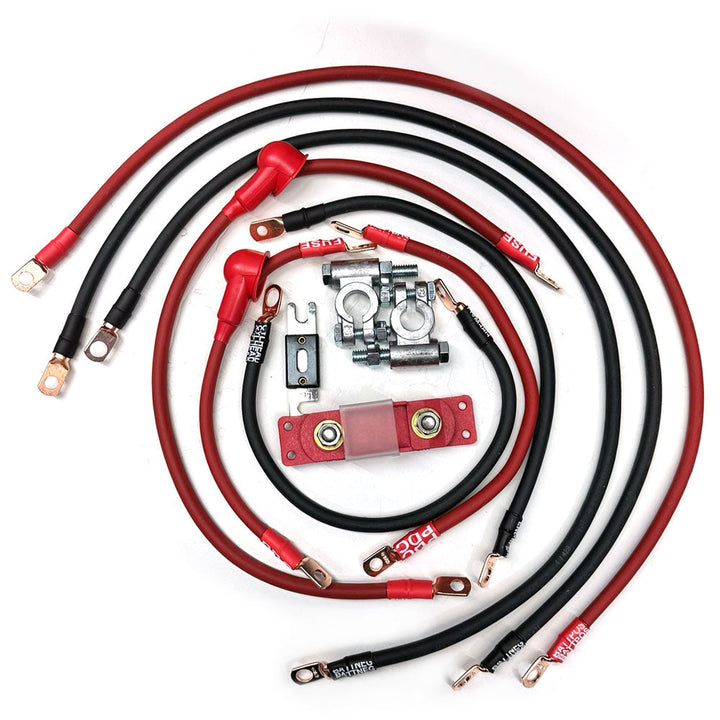 Jeep Wrangler YJ Big 7 battery cable kit (1986-1995) ensures reliable electrical power for all your off-road adventures.