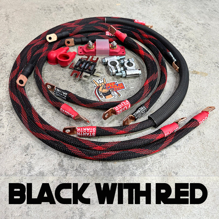 Jeep Gladiator JT Big 7 battery cable kit (2020-2024), crafted to withstand tough conditions and provide superior power transfer during off-road adventures.