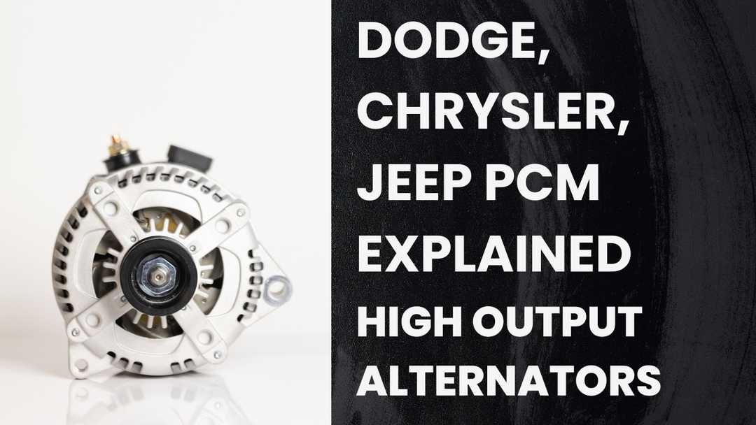 Dodge Chrysler Jeep PCM high output alternator charging system explained
