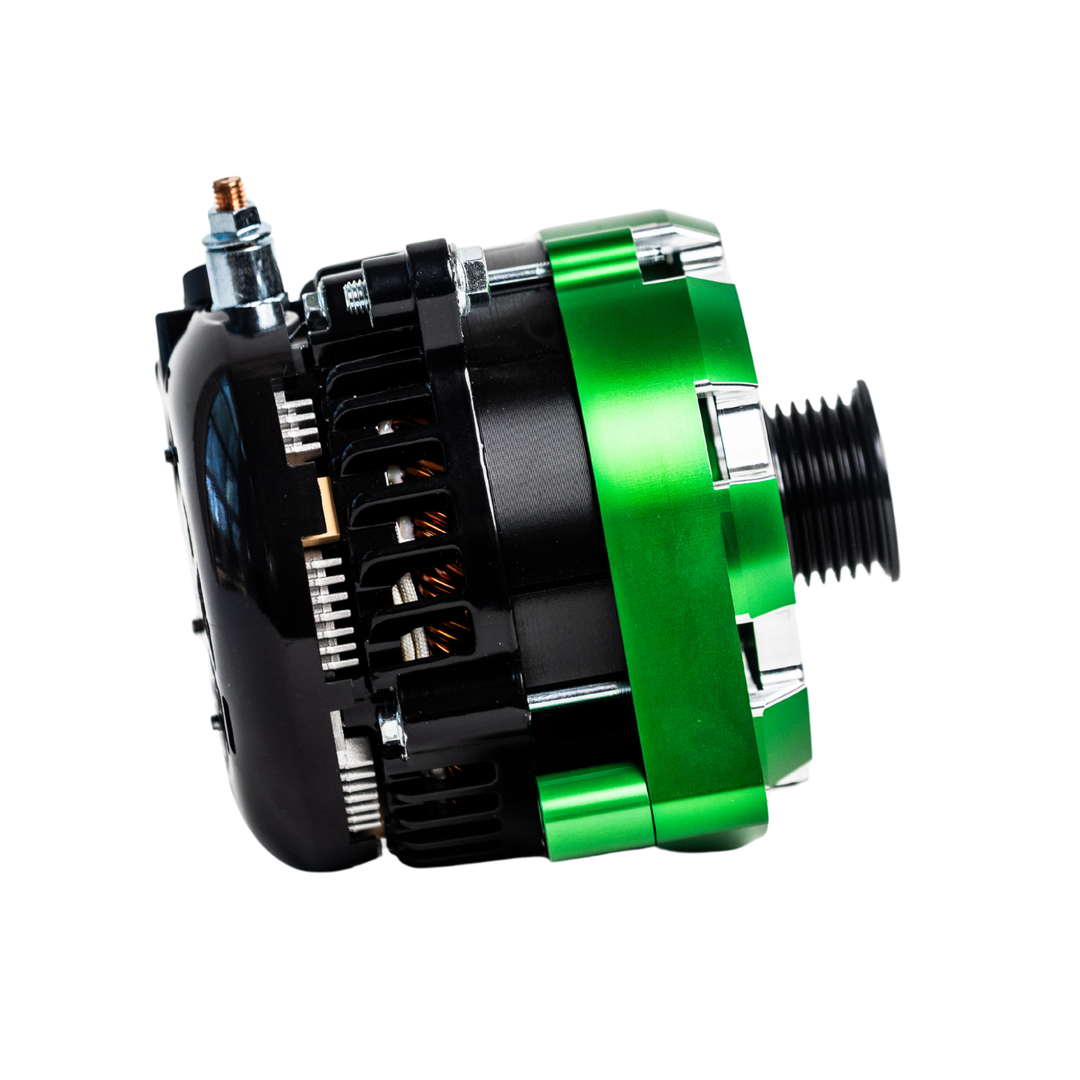 1996-2024 GM Billet High Output Alternator (Green)