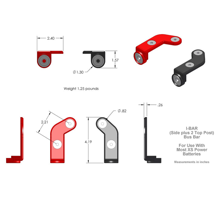 XS Power 555 Battery Terminal Hardware
