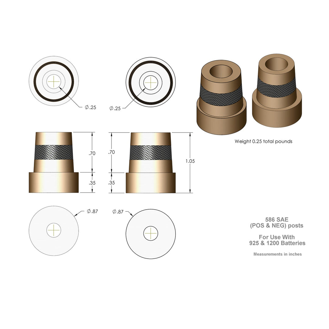 XS Power 586 Battery Terminal Hardware