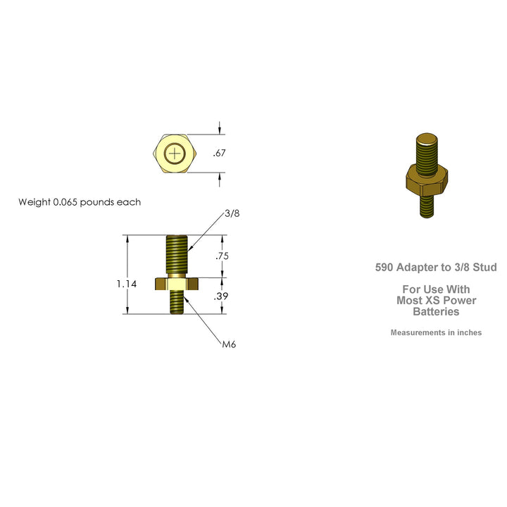 XS Power 590 Battery Terminal Hardware