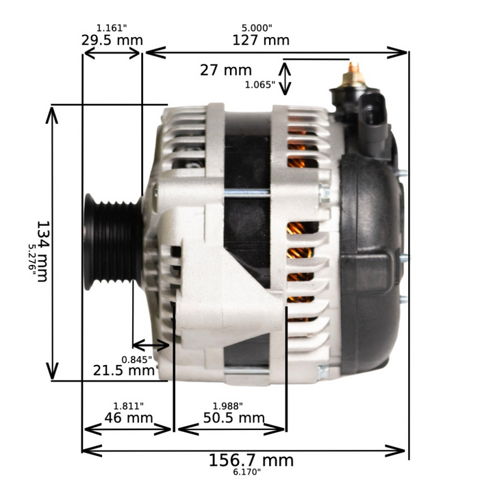 1991-1993-gmc-sonoma-4-3l-250-320amp-high-output-alternator