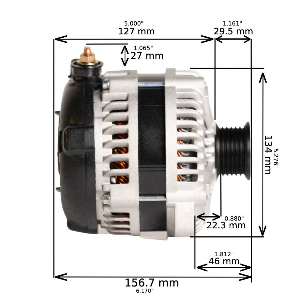 1987-gmc-r1500-suburban-5-0l-cs130-250-320amp-high-output-alternator