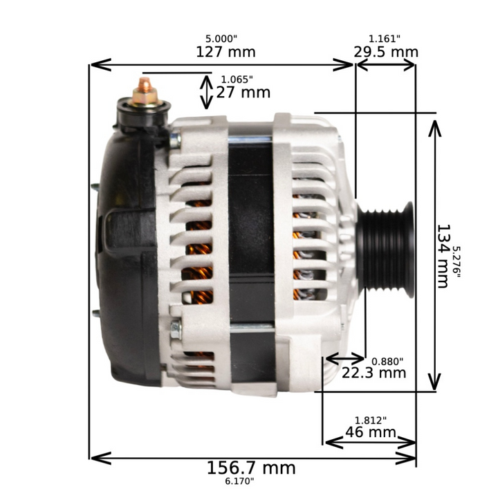 1996-1998 Pontiac Sunfire L4 2.2L cs130 High Output Alternator