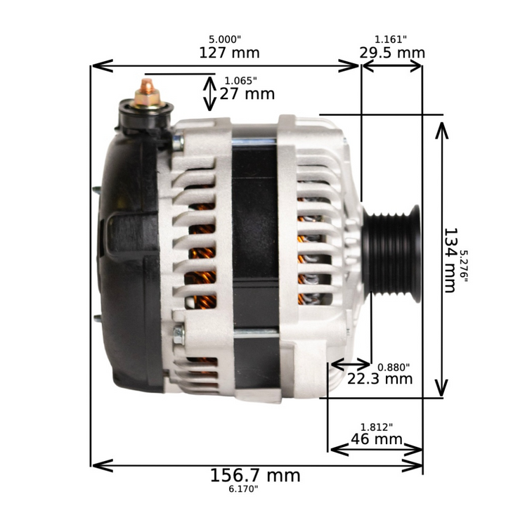 1995-chevrolet-c1500-suburban-6-5l-cs130-250-320amp-high-output-alternator