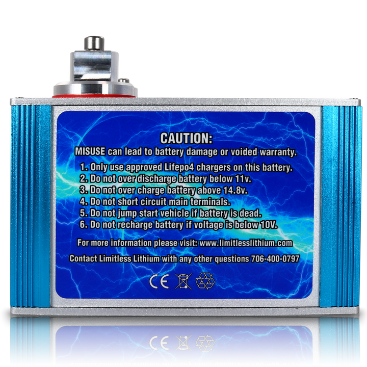 Limitless Lithium Cyber 12K V2 45Ah 12V LiFePO4 Car Audio Battery (4)