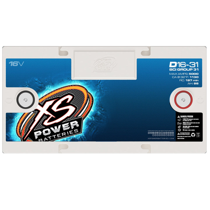 XS Power D16-31 Group 31 16V AGM Car Audio Battery
