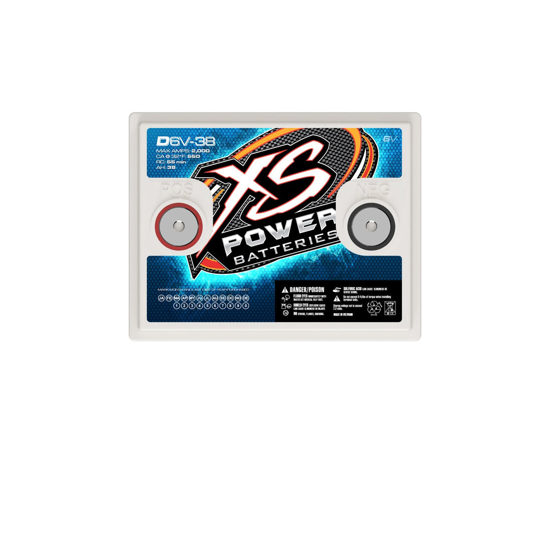 XS Power D6V-38 6V AGM Car Audio Battery