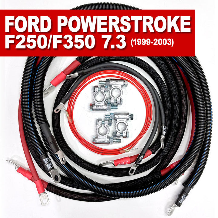 Ford Powerstroke 7.3 Diesel - F250/F350 Battery Cable Kit (1999-2003)