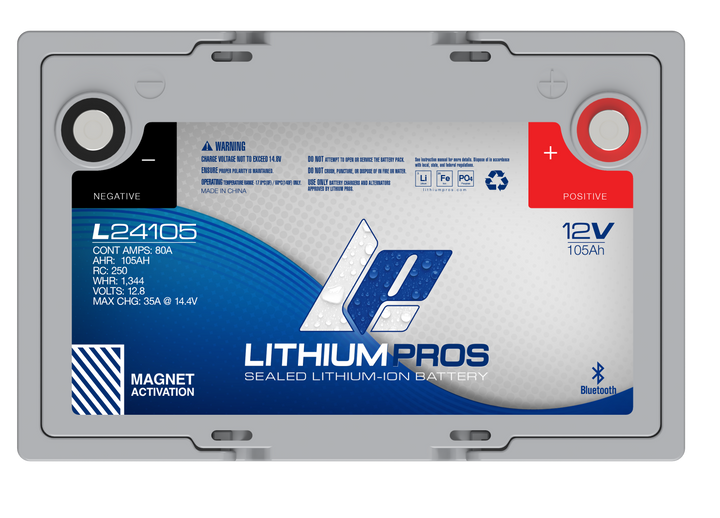 Lithium Pros L24105 12V 105Ah LiFePO4 Lithium Trolling Motor Battery – JS Alternators