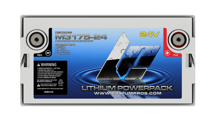 Lithium Pros M3175-24 25.6V 60Ah LiFePO4 Lithium Trolling Motor Battery – JS Alternators