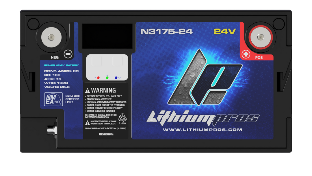 Lithium Pros N3175 25.6V 75Ah LiFePO4 Lithium Trolling Motor Battery – JS Alternators