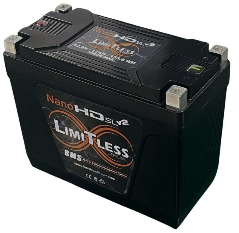 Limitless Lithium Nano-HD SLv2 12Ah LiFePO4 Powersports Battery BCI 20 + 3.5A Maintainer (4)