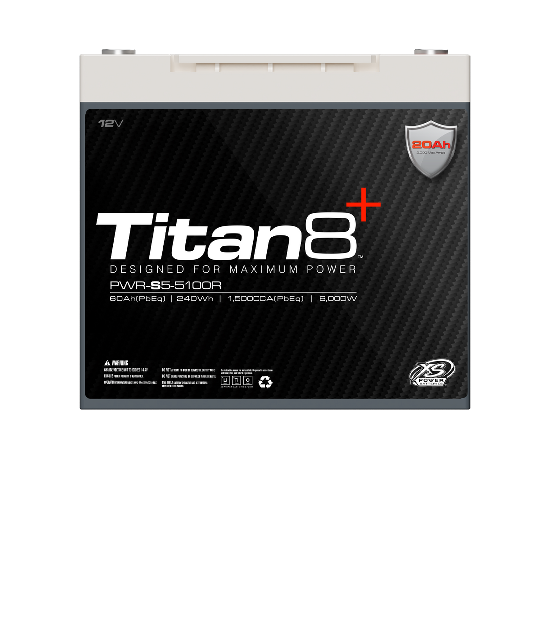 XS Power PWR-S5-5100R 12V Titan8 Lithium Titanate (LTO) Battery