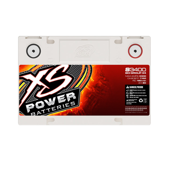 XS Power S3400 Group 34 12V AGM Car Audio Battery
