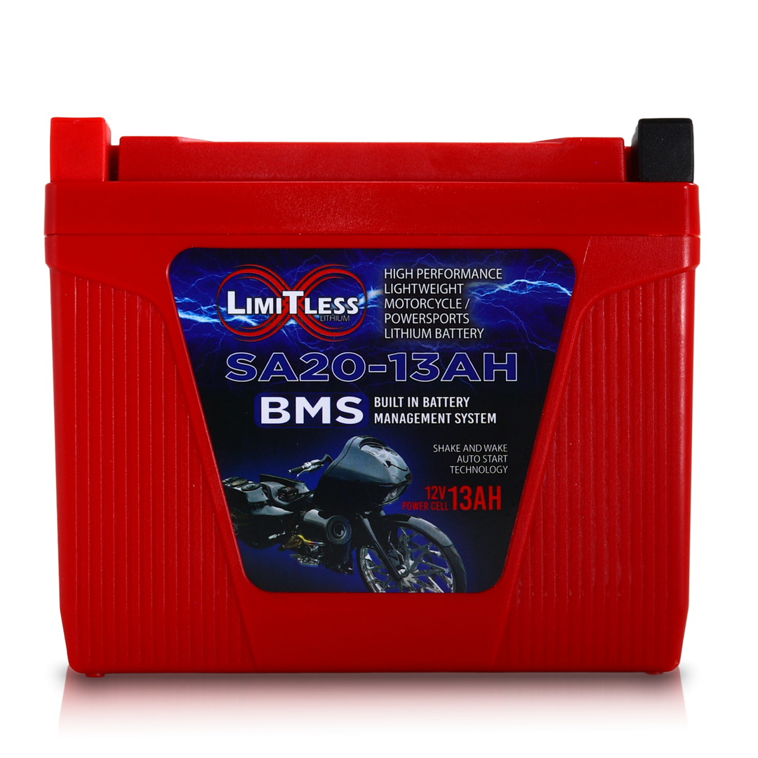 Limitless Lithium Shake Awake 13Ah 12V LiFePO4 Smart Motorcycle Battery (Case 20) (2)