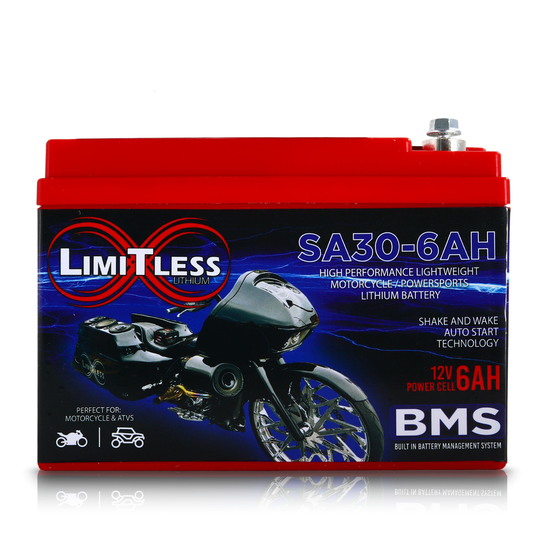 Limitless Lithium Shake Awake 6Ah 12V LiFePO4 Smart Motorcycle Battery (Case 30) (4)