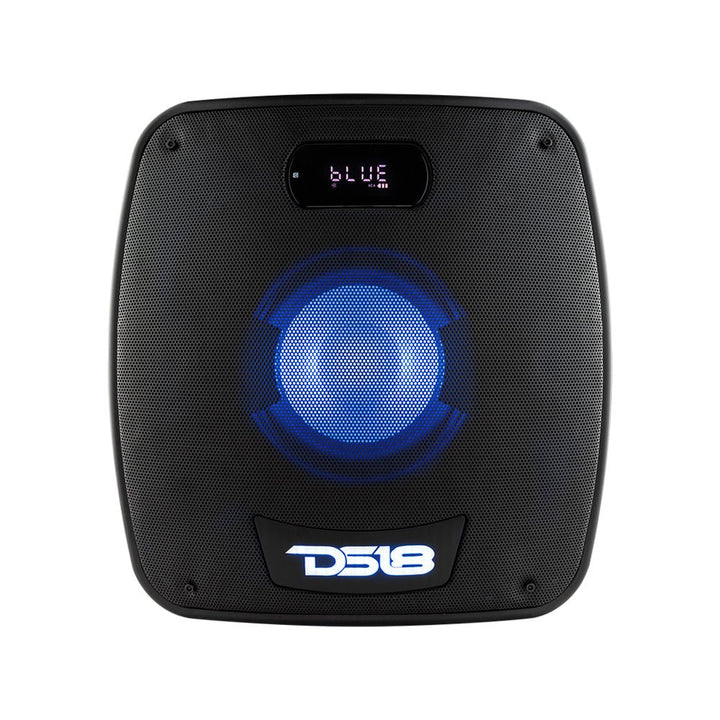TLV 6.5" Amplified With Battery Self Powered Party Speaker With RGB LED Lights Bluetooth and TWS 200 Watts