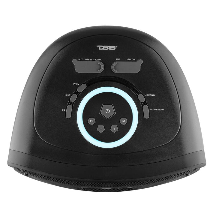 TLV 6.5" Amplified With Battery Self Powered Party Speaker With RGB LED Lights Bluetooth and TWS 200 Watts