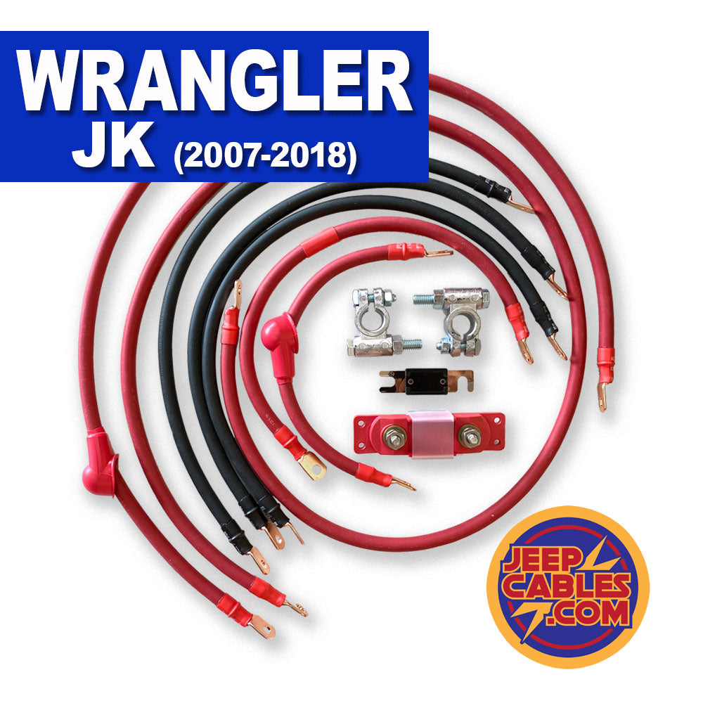Jeep Wrangler JK Big 7 Battery Cable Kit (2007-2018)