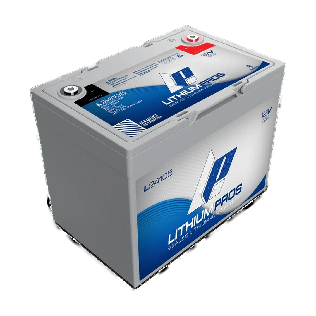 Lithium Pros L24105 12V 105Ah LiFePO4 – Deep Cycle Marine Trolling Battery | JS Alternators