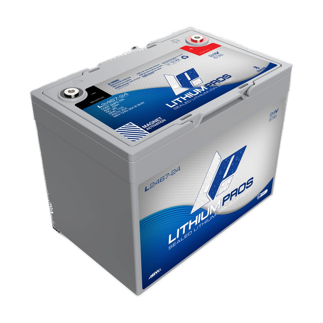 Lithium Pros L2467-24 24V 67Ah LiFePO4 – Deep Cycle Marine Trolling Battery | JS Alternators