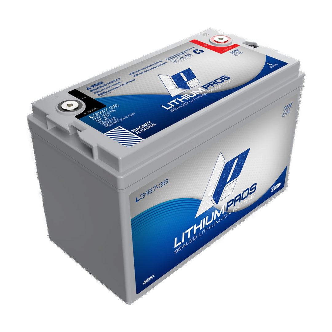 Lithium Pros L3167-36 36V 67Ah LiFePO4 – Deep Cycle Marine Trolling Battery | JS Alternators