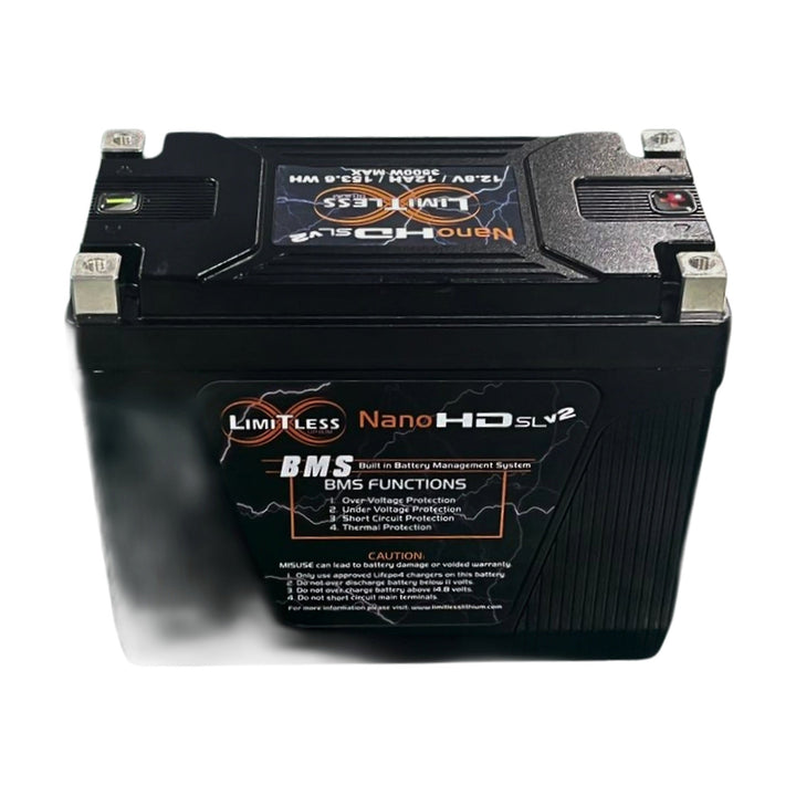 Limitless Lithium Nano-HD SLv2 12Ah LiFePO4 Powersports Battery BCI 20