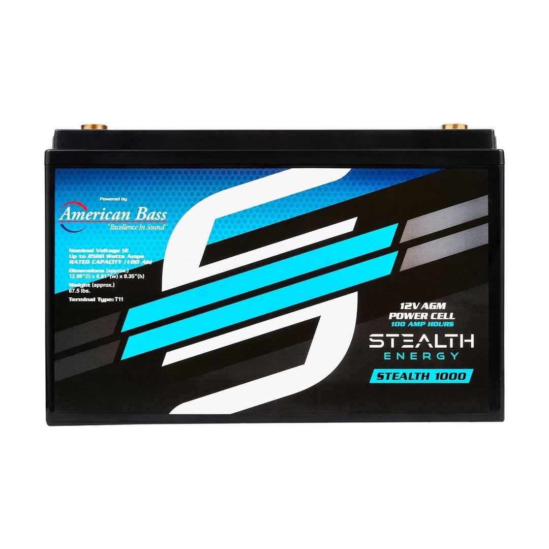 American Bass Stealth ST-1000 100Ah AGM Car Audio Battery