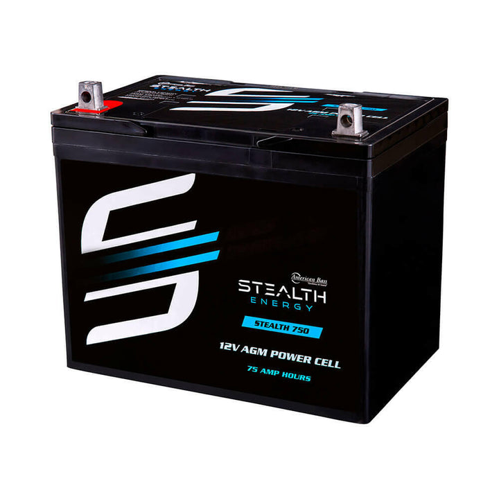 ST-750 American Bass Audio Stealth 750 75Ah AGM Battery Maintenance-Free, Sealed Power for Car Audio & More