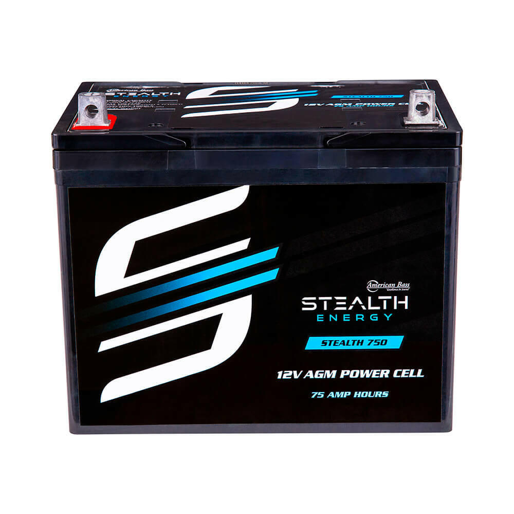 ST-750 American Bass Audio Stealth 750 75Ah AGM Battery Maintenance-Free, Sealed Power for Car Audio & More