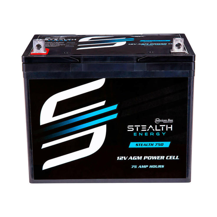 ST-750 American Bass Audio Stealth 750 75Ah AGM Battery Maintenance-Free, Sealed Power for Car Audio & More